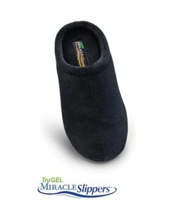 TVTimeDirect Tru Gel Miracle Slippers (Black Small) Clothing & Accessories