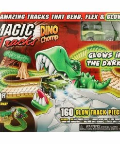 TVTimeDirect As Seen On Tv Ontel Magic Tracks Dino Chomp Glow In The Dark Racetrack Set Toys & Games