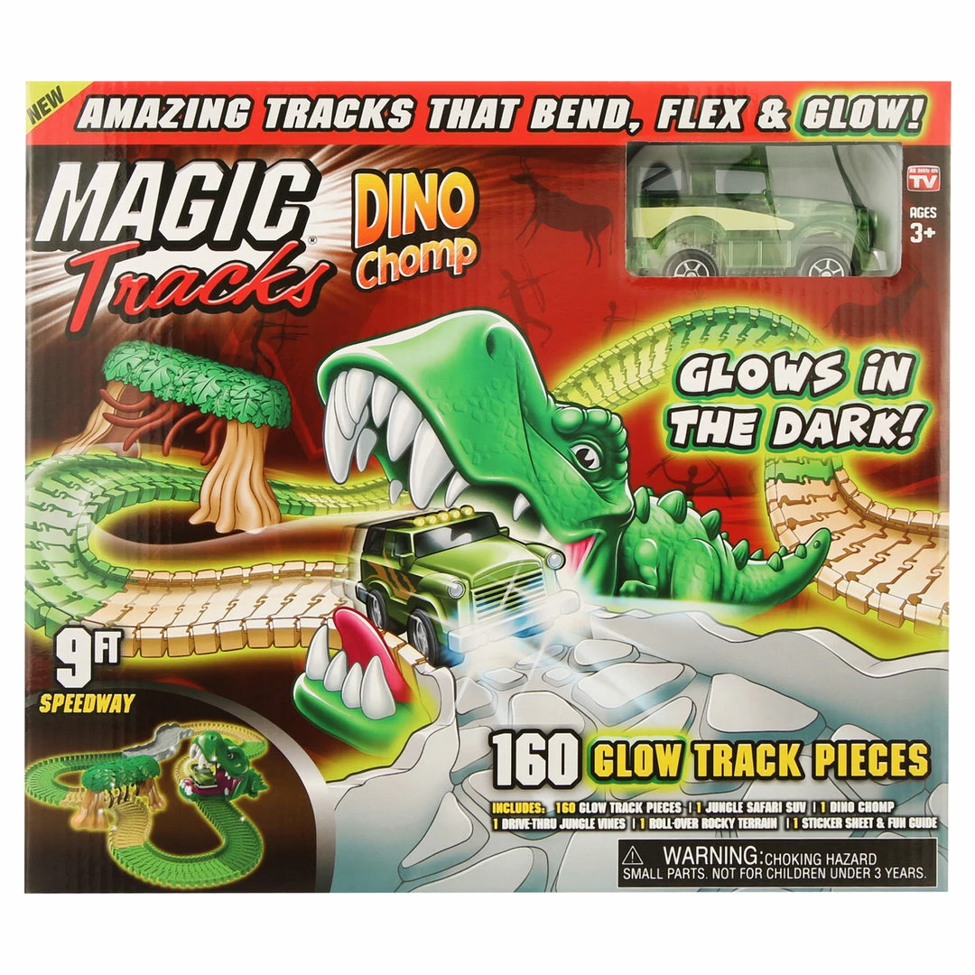 TVTimeDirect As Seen On Tv Ontel Magic Tracks Dino Chomp Glow In The Dark Racetrack Set Toys & Games 4 TVTimeDirect As Seen On Tv Ontel Magic Tracks Dino Chomp Glow In The Dark Racetrack Set Toys & Games
