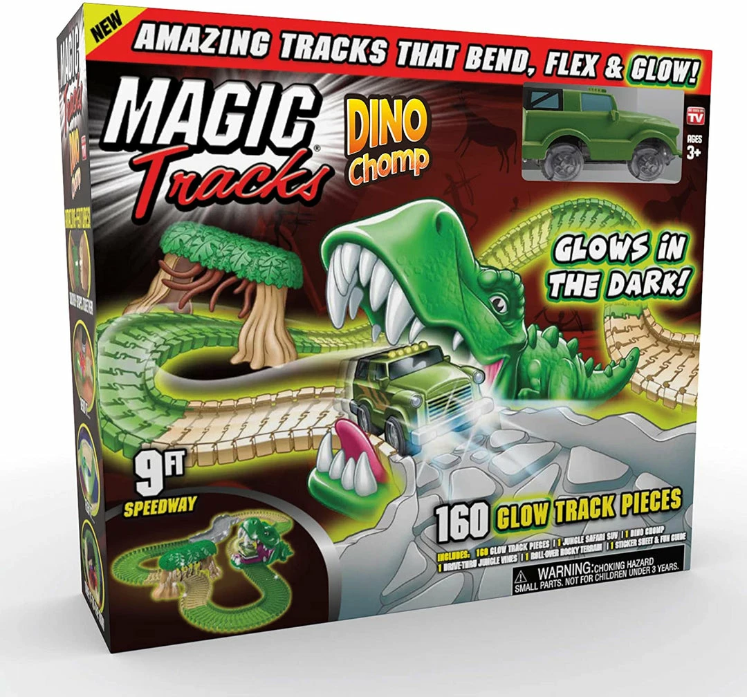 TVTimeDirect As Seen On Tv Ontel Magic Tracks Dino Chomp Glow In The Dark Racetrack Set Toys & Games 3 TVTimeDirect As Seen On Tv Ontel Magic Tracks Dino Chomp Glow In The Dark Racetrack Set Toys & Games