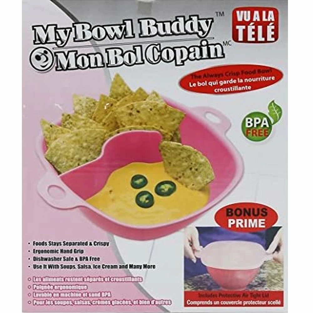 TVTimeDirect My Buddy Bowl- Perfect Chips Dip Always Crisp 2 Separate Compartments Wet And Dry Foods 6 TVTimeDirect My Buddy Bowl- Perfect Chips Dip Always Crisp 2 Separate Compartments Wet And Dry Foods