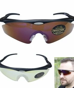 TVTimeDirect NasTek Sport Sunglasses With UV Protecting Interchangeable Lenses