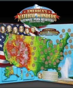 TVTimeDirect America's Natural Wonders National Park Quarters Collection Map Toys & Games