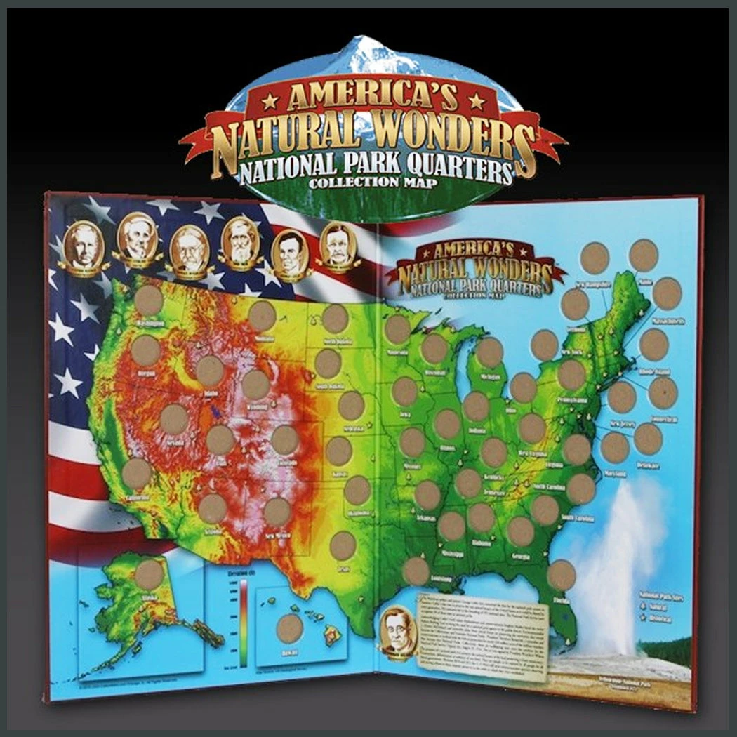 TVTimeDirect America's Natural Wonders National Park Quarters Collection Map Toys & Games 4 TVTimeDirect America's Natural Wonders National Park Quarters Collection Map Toys & Games
