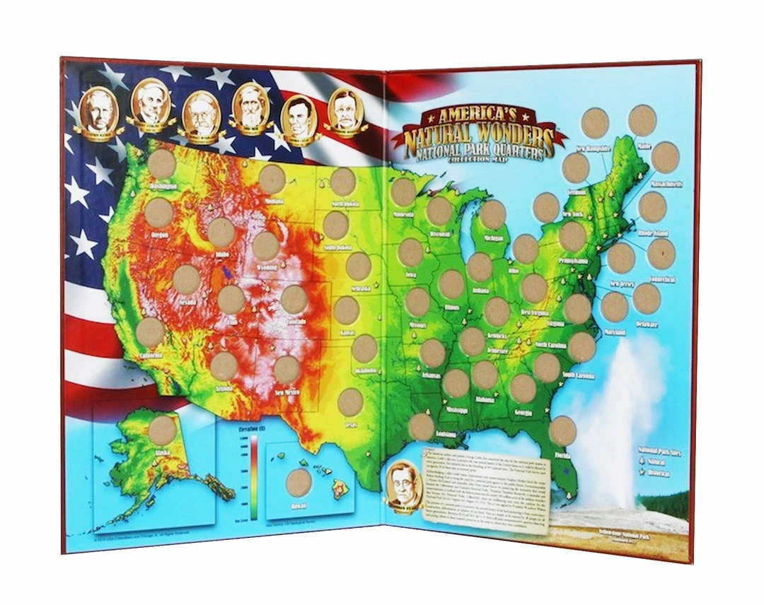 TVTimeDirect America's Natural Wonders National Park Quarters Collection Map Toys & Games 3 TVTimeDirect America's Natural Wonders National Park Quarters Collection Map Toys & Games