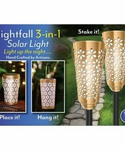 TVTimeDirect Night Fall 3 In 1 Solar Light Houseware