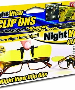 TVTimeDirect NightView Clip Ons Glasses - Unisex - One Size Clothing & Accessories