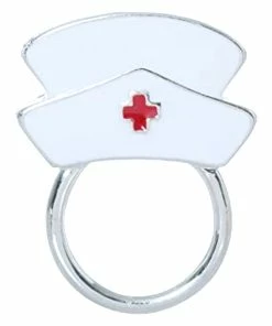 TVTimeDirect Magnetic Eyeglass Holder Clip White Nurse's Hat Bed & Bath