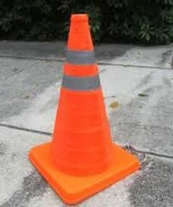TVTimeDirect Collapsible Traffic Safety Cone With Reflective Rings