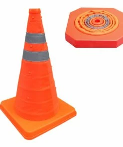 TVTimeDirect Collapsible Traffic Safety Cone With Reflective Rings