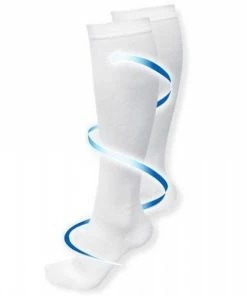 TVTimeDirect Miracle Socks Anti-fatigue Compression Socks- White- Small/Medium Clothing & Accessories