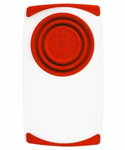 TVTimeDirect Kitchen Over The Sink Cutting Board With Strainer