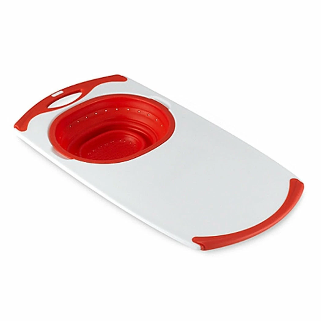TVTimeDirect Kitchen Over The Sink Cutting Board With Strainer 10 TVTimeDirect Kitchen Over The Sink Cutting Board With Strainer