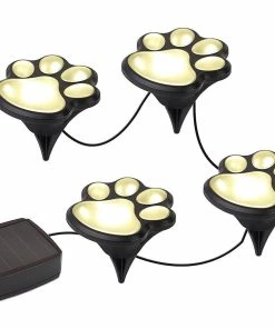 TVTimeDirect Solar LED Pet Paws Animal Prints Outdoor Garden Lights Pathway Pets
