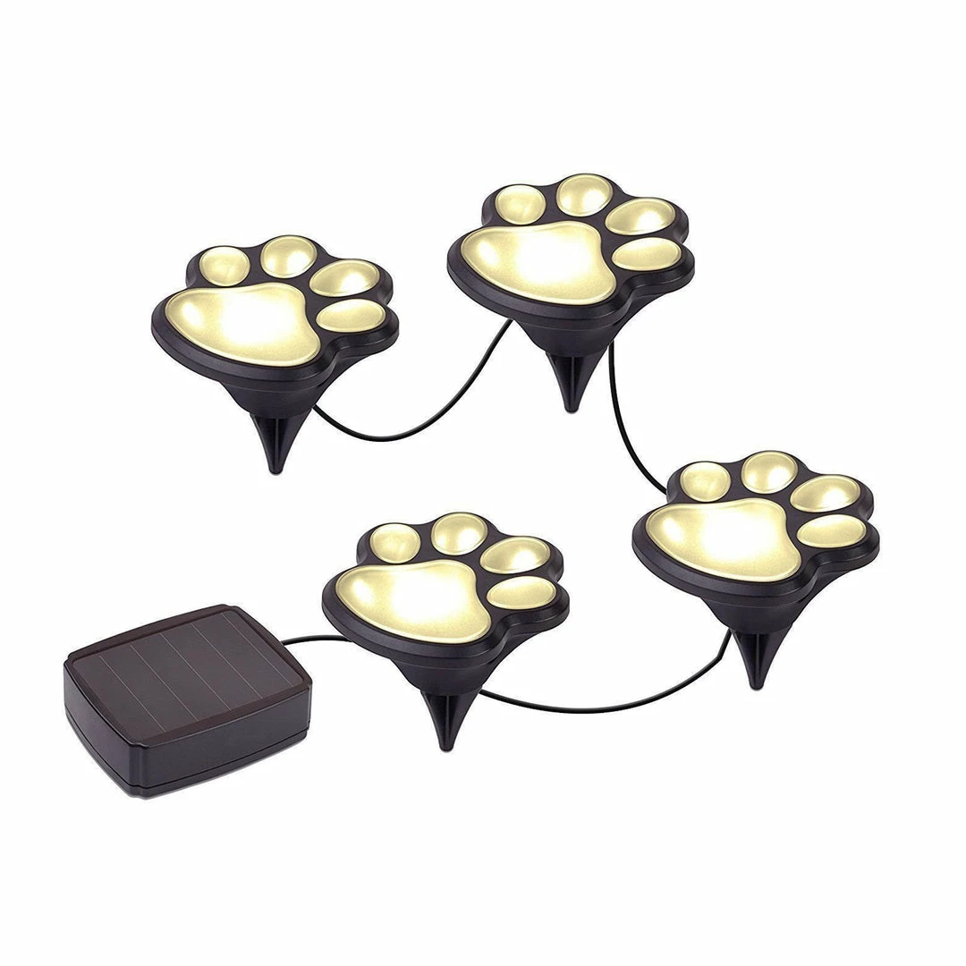 TVTimeDirect LED SOLAR PAW PRINT LIGHTS- SET OF 4 Houseware 3 TVTimeDirect LED SOLAR PAW PRINT LIGHTS- SET OF 4 Houseware