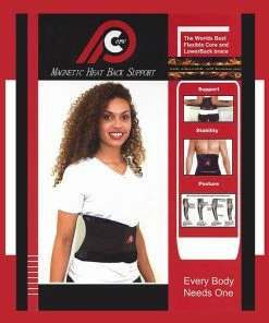 TVTimeDirect Health & Beauty Magnetic Heat Lower Back Support (Medium)