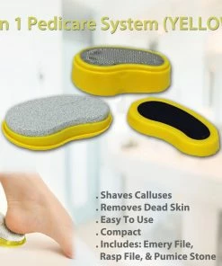 TVTimeDirect 3 In 1 Pedicare System (YELLOW) Health & Beauty