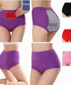 TVTimeDirect Aunt Flo's Period Panties With Pocket- Black- XL