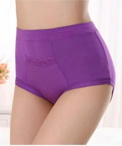 TVTimeDirect Aunt Flo's Period Panties With Pocket Purple 2 XL Clothing & Accessories