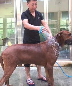 TVTimeDirect Pet Bathing Palm-Sized Dog Scrubber And Sprayer Pet Bathing Tool