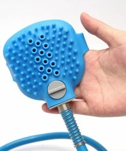 TVTimeDirect Pet Bathing Palm-Sized Dog Scrubber And Sprayer Pet Bathing Tool