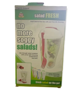 TVTimeDirect Salad Fresh Salad To Go W/ Dressing Container And Fork (Single) Kitchen