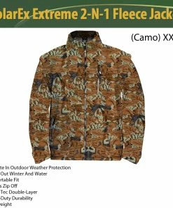TVTimeDirect PolarEx Extreme 2-N-1 Fleece Jacket (Camo) XXL Clothing & Accessories