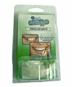 TVTimeDirect Instant Smile Teeth Top Veneer Replacement Tooth Kit - Porcelain White
