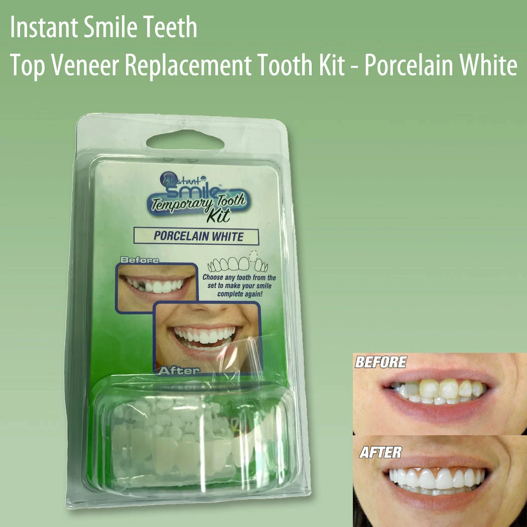 TVTimeDirect Instant Smile Teeth Top Veneer Replacement Tooth Kit - Porcelain White 4 TVTimeDirect Instant Smile Teeth Top Veneer Replacement Tooth Kit - Porcelain White
