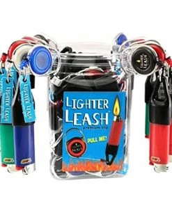 TVTimeDirect Houseware Premium Lighter Leash Retractable Lighter Holder - Assorted Colors - 30 Pack