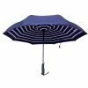 TVTimeDirect RainStoppers Umbrella- 46" Inverted Backward Inside Out Navy/Stripe