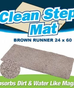 TVTimeDirect Clean Step Mat Runner (24" X 60")- Tan Houseware