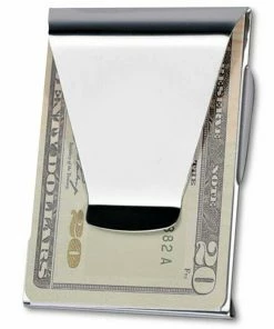 TVTimeDirect Clothing & Accessories Slim Clip - Double Sided Money Clip! (B. Chrome)