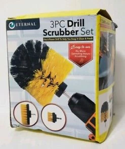 TVTimeDirect Houseware 3-Pc Drill Brush Set - Power Scrubber