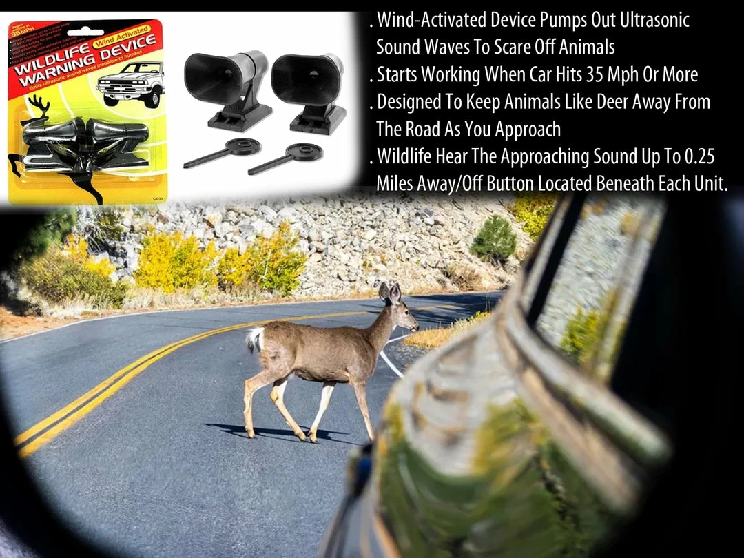 TVTimeDirect Wind-Activated Wildlife Warning Device- 2 Pack Automotive 5 TVTimeDirect Wind-Activated Wildlife Warning Device- 2 Pack Automotive