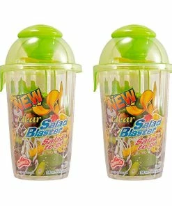 TVTimeDirect Kitchen Salad Blaster - Salad To Go, 26 Oz. (Assorted) Two Pack