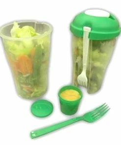 TVTimeDirect Salad Fresh Salad To Go W/ Dressing Container And Fork (Single) Kitchen