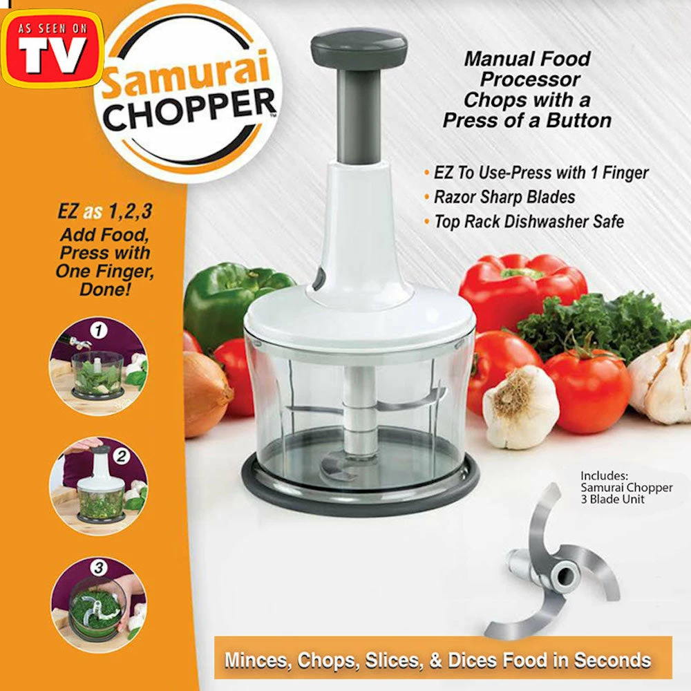 TVTimeDirect Samurai Chopper Manual Good Processor Kitchen 6 TVTimeDirect Samurai Chopper Manual Good Processor Kitchen