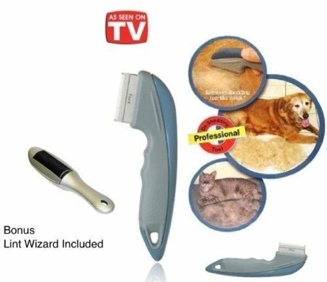 TVTimeDirect Pets Shedender Professional Deshedding Tool W/ Bonus Lint Wizard 4 TVTimeDirect Pets Shedender Professional Deshedding Tool W/ Bonus Lint Wizard