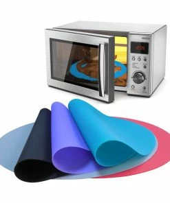 TVTimeDirect Silicone Microwave Spill Mat -Two Pack - 11.75 In. Kitchen