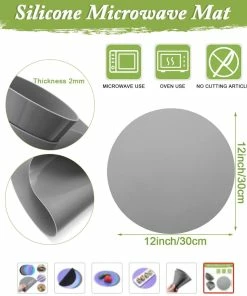 TVTimeDirect Silicone Microwave Spill Mat -Two Pack - 11.75 In. Kitchen