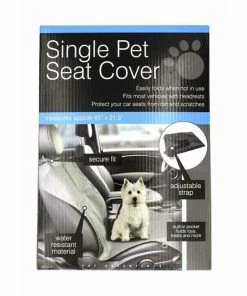 TVTimeDirect Pets Kole Single Water-Resistant - Pet Seat Cover - Black - 45" X 21.5"