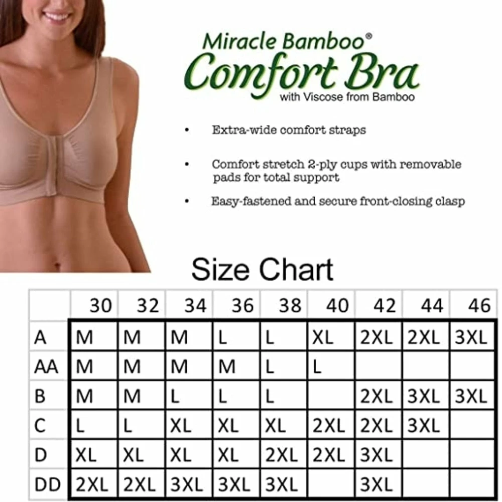 TVTimeDirect Clothing & Accessories Miracle Bamboo Comfort Bra - Black- Large (Bust 37-40) 4 TVTimeDirect Clothing & Accessories Miracle Bamboo Comfort Bra - Black- Large (Bust 37-40)