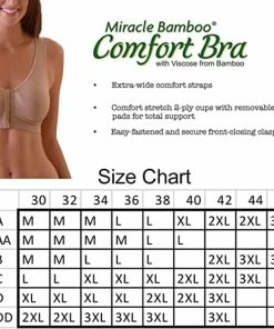 TVTimeDirect Clothing & Accessories Miracle Bamboo Comfort Bra - White- Large (Bust 37-40)