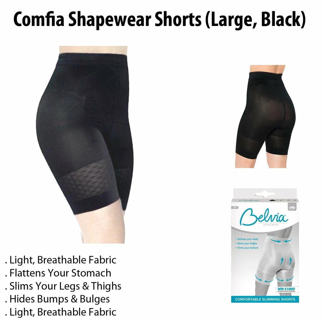 TVTimeDirect Clothing & Accessories Comfia Shapewear Shorts (Large, Black) 3 TVTimeDirect Clothing & Accessories Comfia Shapewear Shorts (Large, Black)
