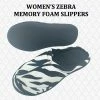 TVTimeDirect Clothing & Accessories Serenity Women's Cable Knit Memory Foam Slippers- Zebra- Extra Large