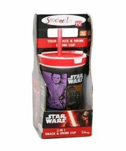 TVTimeDirect Kitchen Snackeez Jr - 2-in-1 Snack & Drink Cup Star Wars 7 Movie Edition (Collage Cup)