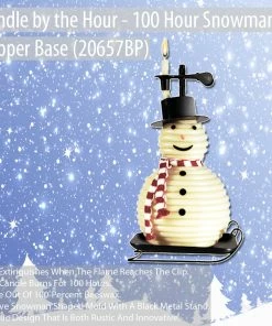 TVTimeDirect Candle By The Hour - 100 Hour Snowman Black Base (20657B) Black Base Candles