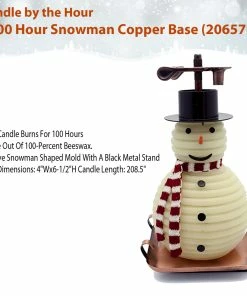 TVTimeDirect Candle By The Hour - 100 Hour Snowman Copper Base (20657BP) Candles