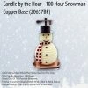 TVTimeDirect Candles Candle By The Hour - 100 Hour Snowman Copper Base (20657BP)
